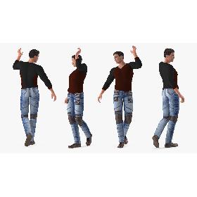 3D Man in Streetwear model